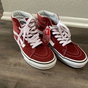 Burgundy High Top Vans